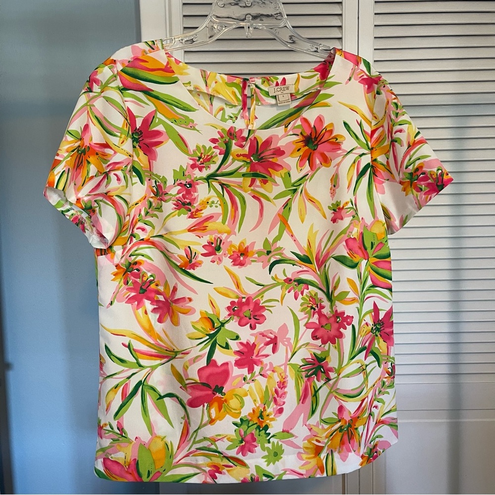 J. Crew floral blouse